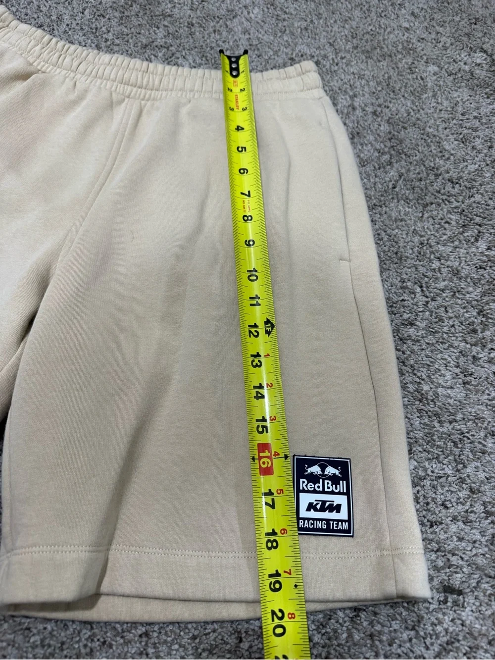 Red Bull KTM Racing Team Beige Fleece Joggers Sweatpants Men’s Size M